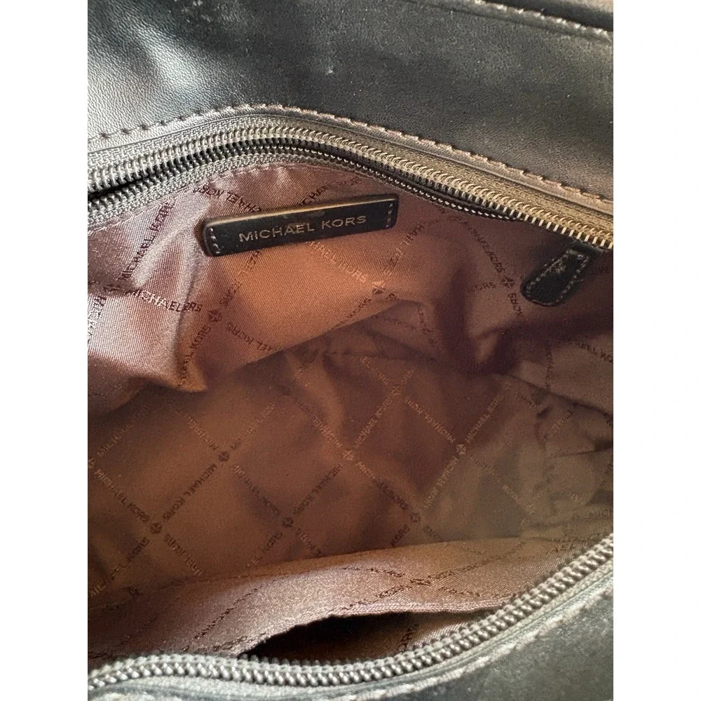 Michael Kors Jet Set Travel Black MK Signature Logo Tote Bag
